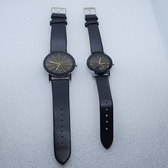 2 Watch Bundle Lot His Her couple set Mid Century Snider Starburst Dial Design - Picture 3 of 9